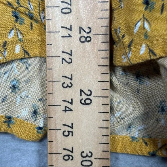 Sunday Mi Amor Floral Sun Dress Women's X-Small Yellow Floral Print Spring - Picture 6 of 11